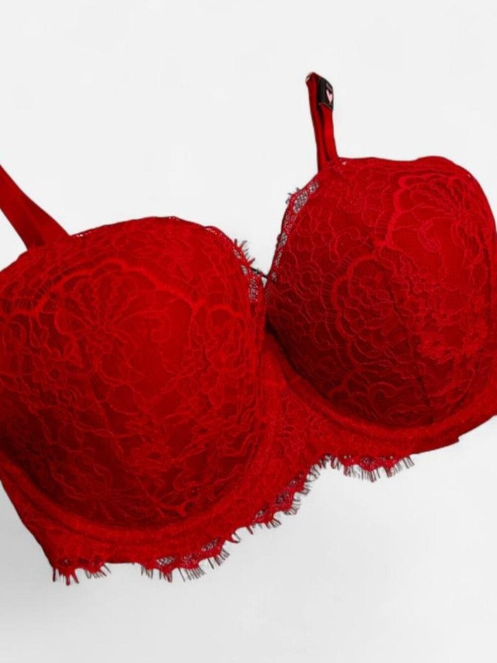 NWT- Brand NEW Victoria's Secret red lace bra with floral embroidery